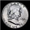 Image 2 : 1952-p Franklin Half Dollar 50c Grades Choice+ Unc