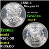 Image 1 : 1881-s Morgan Dollar $1 Grades Choice+ Unc