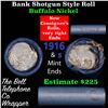 Image 1 : Buffalo Nickel Shotgun Roll in Old Bank Style 'Bell Telephone'  Wrapper 1916 & s Mint Ends