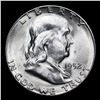 Image 2 : 1952-s Franklin Half Dollar 50c Grades Select Unc