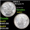 Image 1 : 1884-o Morgan Dollar $1 Grades Choice+ Unc