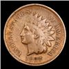 Image 2 : 1867 Indian Cent 1c Grades xf+