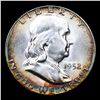 Image 2 : 1952-p Franklin Half Dollar 50c Grades Choice Unc