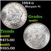 Image 1 : 1884-o Morgan Dollar $1 Grades GEM+ Unc