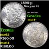 Image 1 : 1898-p Morgan Dollar $1 Grades Choice+ Unc