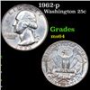 Image 1 : 1962-p Washington Quarter 25c Grades Choice Unc