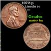 Image 1 : 1972-p Lincoln Cent 1c Grades Choice+ Unc BN