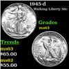 Image 1 : 1945-d Walking Liberty Half Dollar 50c Grades Select Unc