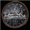 Image 3 : ***Auction Highlight*** Full Roll of Silver 1963 Canadian Dollar with Queen Elizabeth II, 20 Coins i