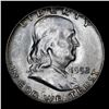 Image 2 : 1952-p Franklin Half Dollar 50c Grades Choice Unc