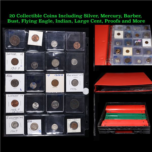Huge Liifetime Collection - Too Many Coins To Auction Individually - This Lot is For One Page of 20 