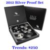 Image 1 : RARE 2012 United States Mint Limited Edition Silver Proof Set 8 coins, low mintage