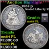 Image 1 : ***Auction Highlight*** 1857-p Seated Liberty Quarter 25c Graded ms64 PL BY SEGS (fc)