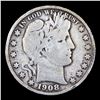 Image 2 : 1908-s Barber Half Dollars 50c Grades vg+