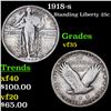 Image 1 : 1918-s Standing Liberty Quarter 25c Grades vf++