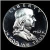 Image 2 : Proof 1962 Franklin Half Dollar 50c Grades GEM++ Proof Cameo
