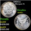 Image 1 : 1904-o Morgan Dollar $1 Grades GEM+ Unc