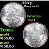 Image 1 : 1884-p Morgan Dollar $1 Grades Choice Unc