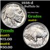 Image 1 : 1938-d Buffalo Nickel 5c Grades Choice+ Unc