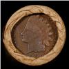 Image 3 : Mixed small cents 1c orig shotgun roll, 1919-d Wheat Cent, 1888 Indian Cent other end, Brinks Wrappe