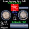 Image 1 : Buffalo Nickel Shotgun Roll in Old Bank Style 'Bell Telephone'  Wrapper 1914 & d Mint Ends