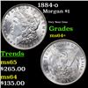 Image 1 : 1884-o Morgan Dollar $1 Grades Choice+ Unc