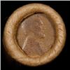 Image 2 : Mixed small cents 1c orig shotgun roll, 1918-d Wheat Cent, 1897 Indian Cent other end, Brinks Wrappe