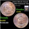 Image 1 : 1936-d Rhode Island Old Commem Half Dollar 50c Graded ms66 BY SEGS