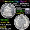 Image 1 : ***Auction Highlight*** 1876-cc Seated Liberty Dime TOP POP! 10c Graded ms66 PL BY SEGS (fc)