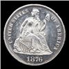 Image 2 : ***Auction Highlight*** 1876-cc Seated Liberty Dime TOP POP! 10c Graded ms66 PL BY SEGS (fc)
