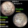 Image 1 : 1904-o Morgan Dollar $1 Grades GEM+ Unc