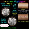 Image 1 : ***Auction Highlight*** Full solid date 1923-p Uncirculated Peace silver dollar roll, 20 coins (fc)