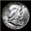 Image 2 : 1952-p Franklin Half Dollar 50c Grades Choice Unc FBL