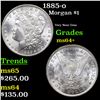 Image 1 : 1885-o Morgan Dollar $1 Grades Choice+ Unc