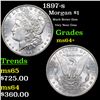 Image 1 : 1897-s Morgan Dollar $1 Grades Choice+ Unc