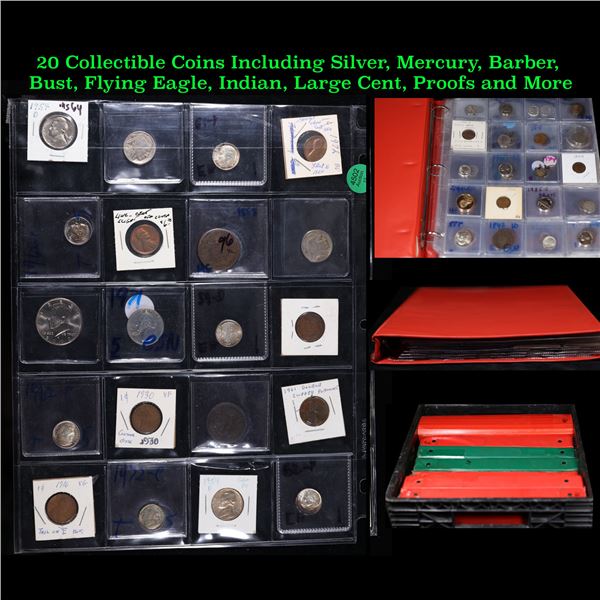 Huge Liifetime Collection - Too Many Coins To Auction Individually - This Lot is For One Page of 20 