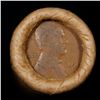 Image 2 : Mixed small cents 1c orig shotgun roll, 1917-d Wheat Cent, 1899 Indian Cent other end, Brinks Wrappe