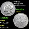 Image 1 : 1878-cc Morgan Dollar $1 Grades Select AU