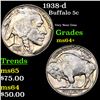 Image 1 : 1938-d Buffalo Nickel 5c Grades Choice+ Unc