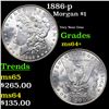 Image 1 : 1886-p Morgan Dollar $1 Grades Choice+ Unc