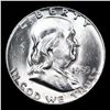 Image 2 : 1955-p Franklin Half Dollar 50c Grades Choice Unc