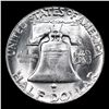 Image 3 : 1955-p Franklin Half Dollar 50c Grades Choice Unc
