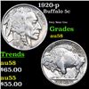 Image 1 : 1920-p Buffalo Nickel 5c Grades Choice AU/BU Slider