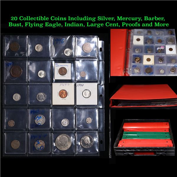 Huge Liifetime Collection - Too Many Coins To Auction Individually - This Lot is For One Page of 20 