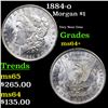 Image 1 : 1884-o Morgan Dollar $1 Grades Choice+ Unc