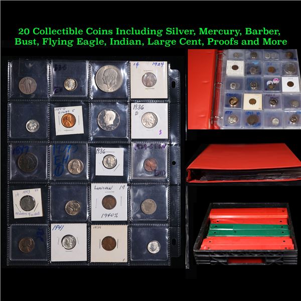 Huge Liifetime Collection - Too Many Coins To Auction Individually - This Lot is For One Page of 20 