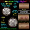 Image 1 : ***Auction Highlight*** Solid Uncirculated Peace silver dollar roll 1924 & P Ends, 20 coins (fc)
