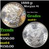 Image 1 : 1888-p Morgan Dollar $1 Grades Choice+ Unc