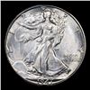 Image 2 : 1947-d Walking Liberty Half Dollar 50c Grades Choice+ Unc