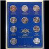 Image 3 : 2007 Statehood Quarter Mint Set in a 10 Coin slot display case by United State Commemorative Gallery